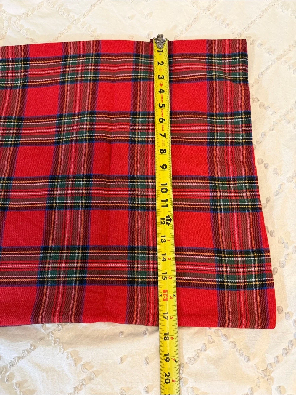Red Plaid Accent Pillow Cover new